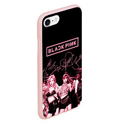 Чехол iPhone 7/8 матовый BLACKPINK, цвет: 3D-светло-розовый — фото 2