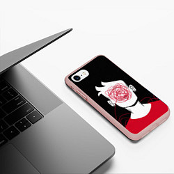 Чехол iPhone 7/8 матовый Парень, цвет: 3D-светло-розовый — фото 2