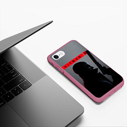 Чехол iPhone 7/8 матовый Hitman III, цвет: 3D-малиновый — фото 2