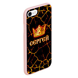 Чехол iPhone 7/8 матовый Сергей, цвет: 3D-светло-розовый — фото 2