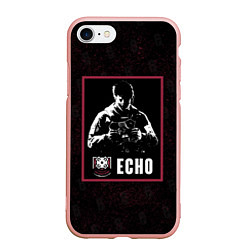 Чехол iPhone 7/8 матовый Echo, цвет: 3D-светло-розовый