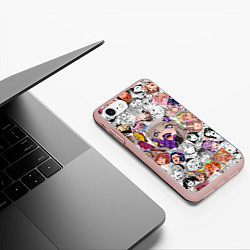 Чехол iPhone 7/8 матовый Ahegao завихрение, цвет: 3D-светло-розовый — фото 2