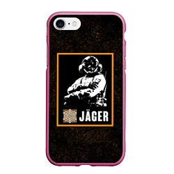 Чехол iPhone 7/8 матовый Jager, цвет: 3D-малиновый