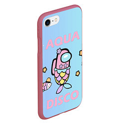 Чехол iPhone 7/8 матовый Aqua Among As, цвет: 3D-малиновый — фото 2