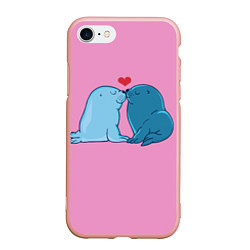 Чехол iPhone 7/8 матовый Любовь, цвет: 3D-светло-розовый