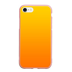Чехол iPhone 7/8 матовый Оранжевый градиент, цвет: 3D-светло-розовый