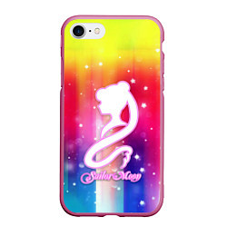 Чехол iPhone 7/8 матовый Sailor Moon, цвет: 3D-малиновый