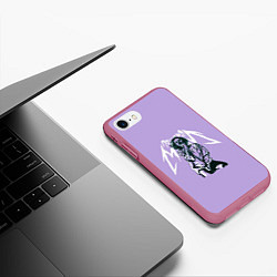 Чехол iPhone 7/8 матовый Пошлая молли, цвет: 3D-малиновый — фото 2