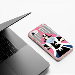Чехол iPhone 7/8 матовый Bleach Блич, цвет: 3D-светло-розовый — фото 2
