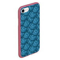 Чехол iPhone 7/8 матовый Берюзовый краситель, цвет: 3D-малиновый — фото 2