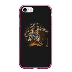 Чехол iPhone 7/8 матовый Эрен Йегер, цвет: 3D-малиновый