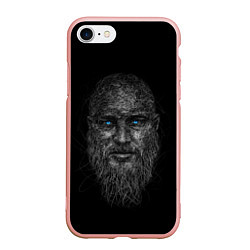 Чехол iPhone 7/8 матовый Ragnar Lodbrok, цвет: 3D-светло-розовый