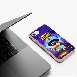 Чехол iPhone 7/8 матовый Генерал Гавс brawl stars, цвет: 3D-светло-розовый — фото 2