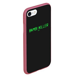 Чехол iPhone 7/8 матовый Bambi killer, цвет: 3D-малиновый — фото 2