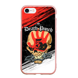 Чехол iPhone 7/8 матовый Five Finger Death Punch 7, цвет: 3D-светло-розовый