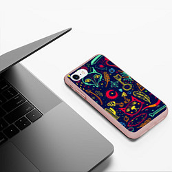 Чехол iPhone 7/8 матовый Узоры из снов, цвет: 3D-светло-розовый — фото 2