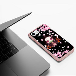 Чехол iPhone 7/8 матовый NEZUKO НЕЗУКО, цвет: 3D-светло-розовый — фото 2
