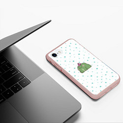 Чехол iPhone 7/8 матовый Лягушка-маг, цвет: 3D-светло-розовый — фото 2