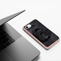 Чехол iPhone 7/8 матовый Один, цвет: 3D-светло-розовый — фото 2