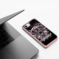 Чехол iPhone 7/8 матовый Powerwolf, цвет: 3D-светло-розовый — фото 2