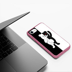 Чехол iPhone 7/8 матовый МЕДВЕДЬ МОНОКУМА, цвет: 3D-малиновый — фото 2