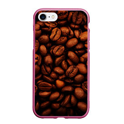 Чехол iPhone 7/8 матовый Кофе 3D, цвет: 3D-малиновый