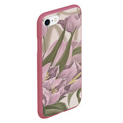 Чехол iPhone 7/8 матовый Сахарный розовый, цвет: 3D-малиновый — фото 2