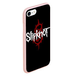 Чехол iPhone 7/8 матовый Slipknot Надпись, цвет: 3D-светло-розовый — фото 2