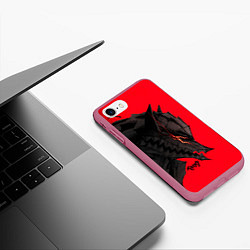 Чехол iPhone 7/8 матовый BERSERK БЕРСЕРК, цвет: 3D-малиновый — фото 2