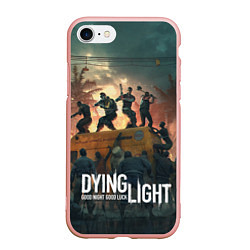 Чехол iPhone 7/8 матовый Dying Light, цвет: 3D-светло-розовый