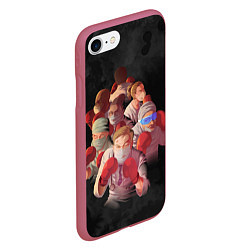 Чехол iPhone 7/8 матовый Медики, цвет: 3D-малиновый — фото 2