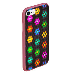 Чехол iPhone 7/8 матовый Наночастицы, цвет: 3D-малиновый — фото 2