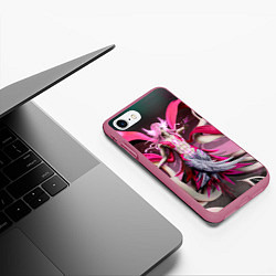 Чехол iPhone 7/8 матовый Bleach Aurora Archangel Art, цвет: 3D-малиновый — фото 2