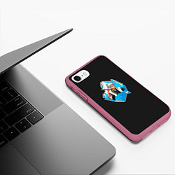 Чехол iPhone 7/8 матовый Хицугая Тоширо Блич, цвет: 3D-малиновый — фото 2