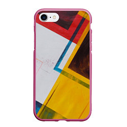 Чехол iPhone 7/8 матовый KVADRO, цвет: 3D-малиновый