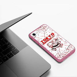 Чехол iPhone 7/8 матовый Tokyo - ghoul, цвет: 3D-малиновый — фото 2