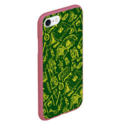 Чехол iPhone 7/8 матовый Кемпинг, цвет: 3D-малиновый — фото 2