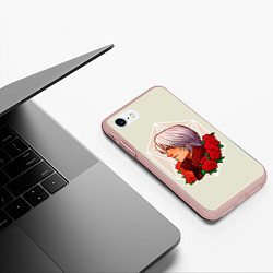 Чехол iPhone 7/8 матовый Данте DMC, цвет: 3D-светло-розовый — фото 2