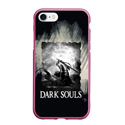 Чехол iPhone 7/8 матовый DARK SOULS 3, цвет: 3D-малиновый