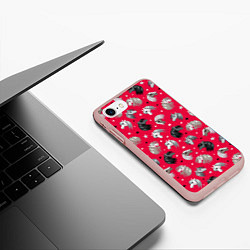 Чехол iPhone 7/8 матовый Звездные лошадки, цвет: 3D-светло-розовый — фото 2