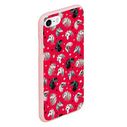 Чехол iPhone 7/8 матовый Звездные лошадки, цвет: 3D-светло-розовый — фото 2