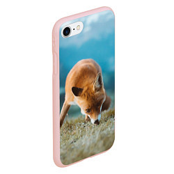 Чехол iPhone 7/8 матовый Милая лисичка, цвет: 3D-светло-розовый — фото 2