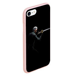 Чехол iPhone 7/8 матовый Вирджил с катаной, цвет: 3D-светло-розовый — фото 2
