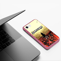 Чехол iPhone 7/8 матовый SAMURAI PROJECT RED, цвет: 3D-малиновый — фото 2