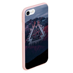 Чехол iPhone 7/8 матовый Валькнут, цвет: 3D-светло-розовый — фото 2