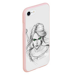 Чехол iPhone 7/8 матовый Цири, цвет: 3D-светло-розовый — фото 2