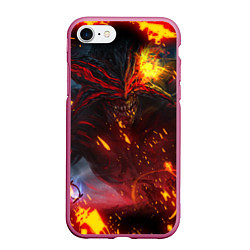 Чехол iPhone 7/8 матовый Path of Exile Fire Demon Z, цвет: 3D-малиновый