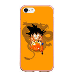 Чехол iPhone 7/8 матовый Kid Goku, цвет: 3D-светло-розовый