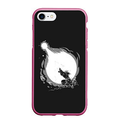 Чехол iPhone 7/8 матовый Сон Гоку, цвет: 3D-малиновый