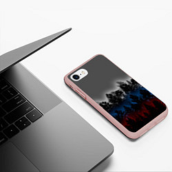 Чехол iPhone 7/8 матовый Флаг из леса, цвет: 3D-светло-розовый — фото 2